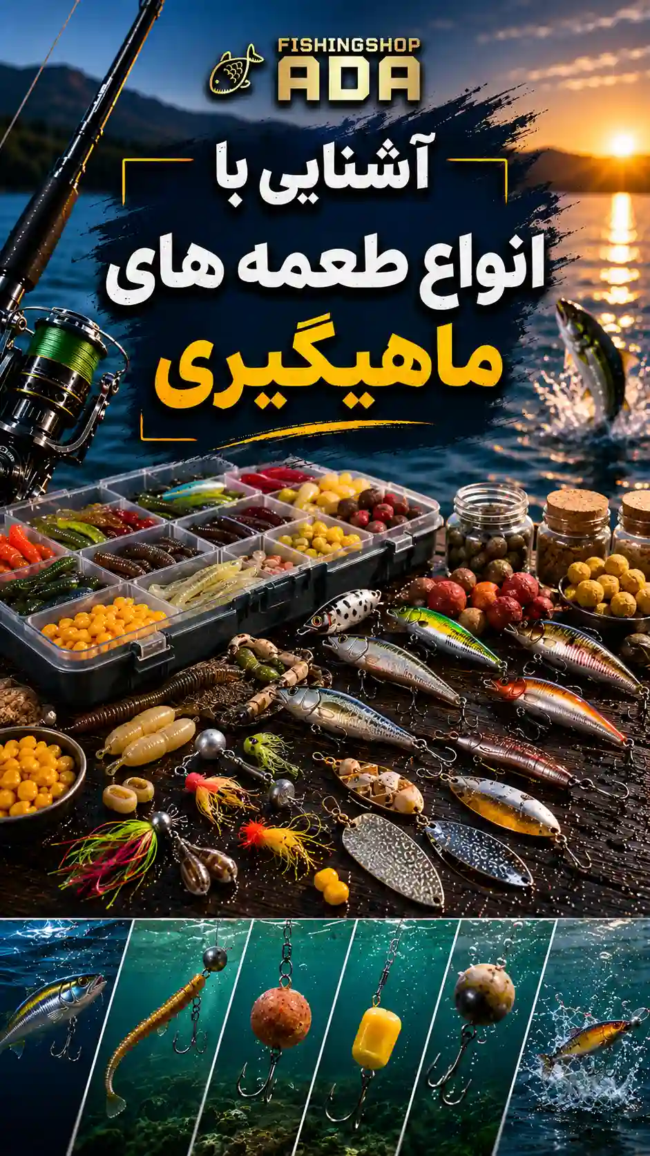آشنایی کامل با انواع طعمه های ماهیگیری 