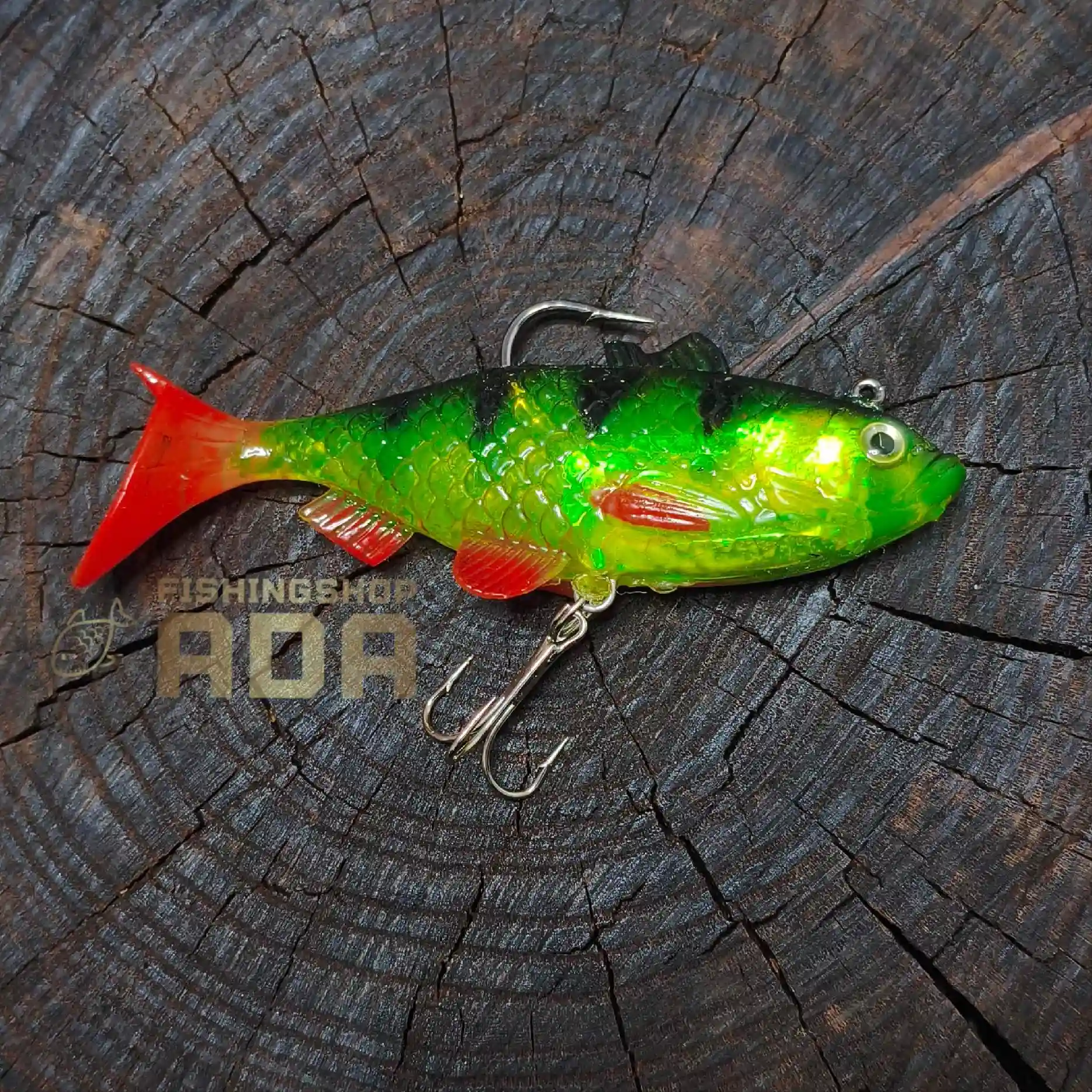 لور ژله ای قلاب دار افه 10cm - سبز شیشه ای تایگر