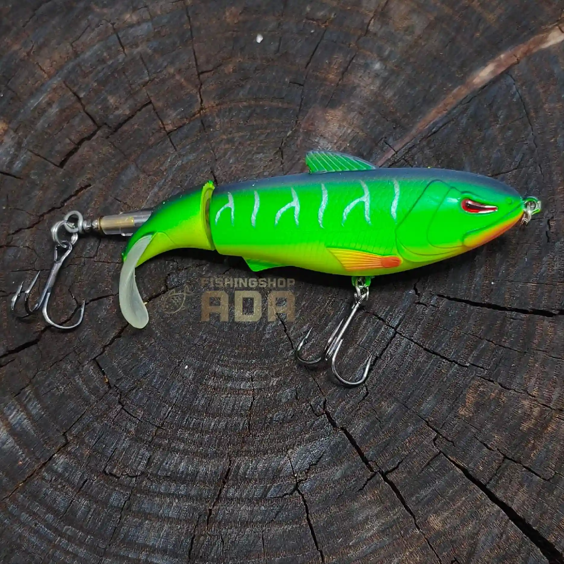 لور دم چرخان میراکل فیش 11.5cm - سبز تایگر