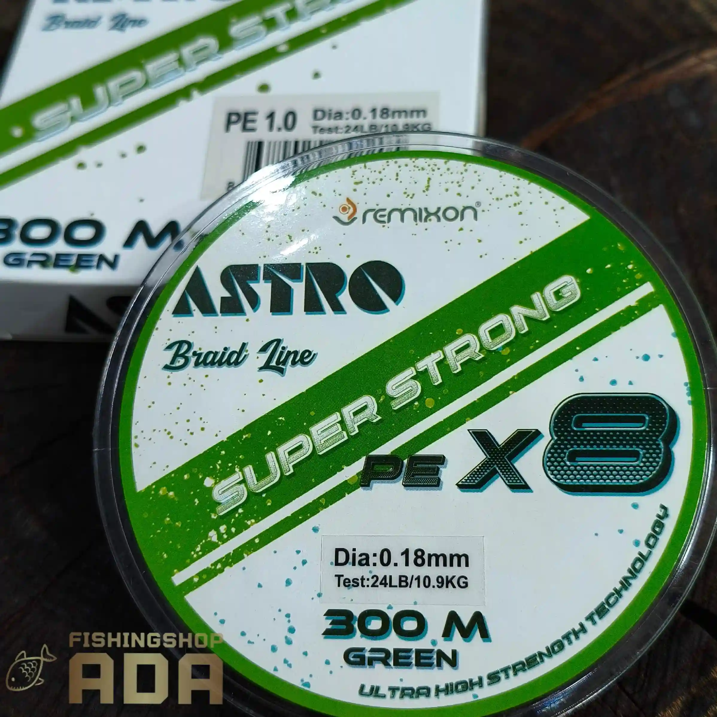 نخ ماهیگیری براید(ابریشمی) هشت رشته ای - رمیکسون آسترو 0.18mm - 300m
