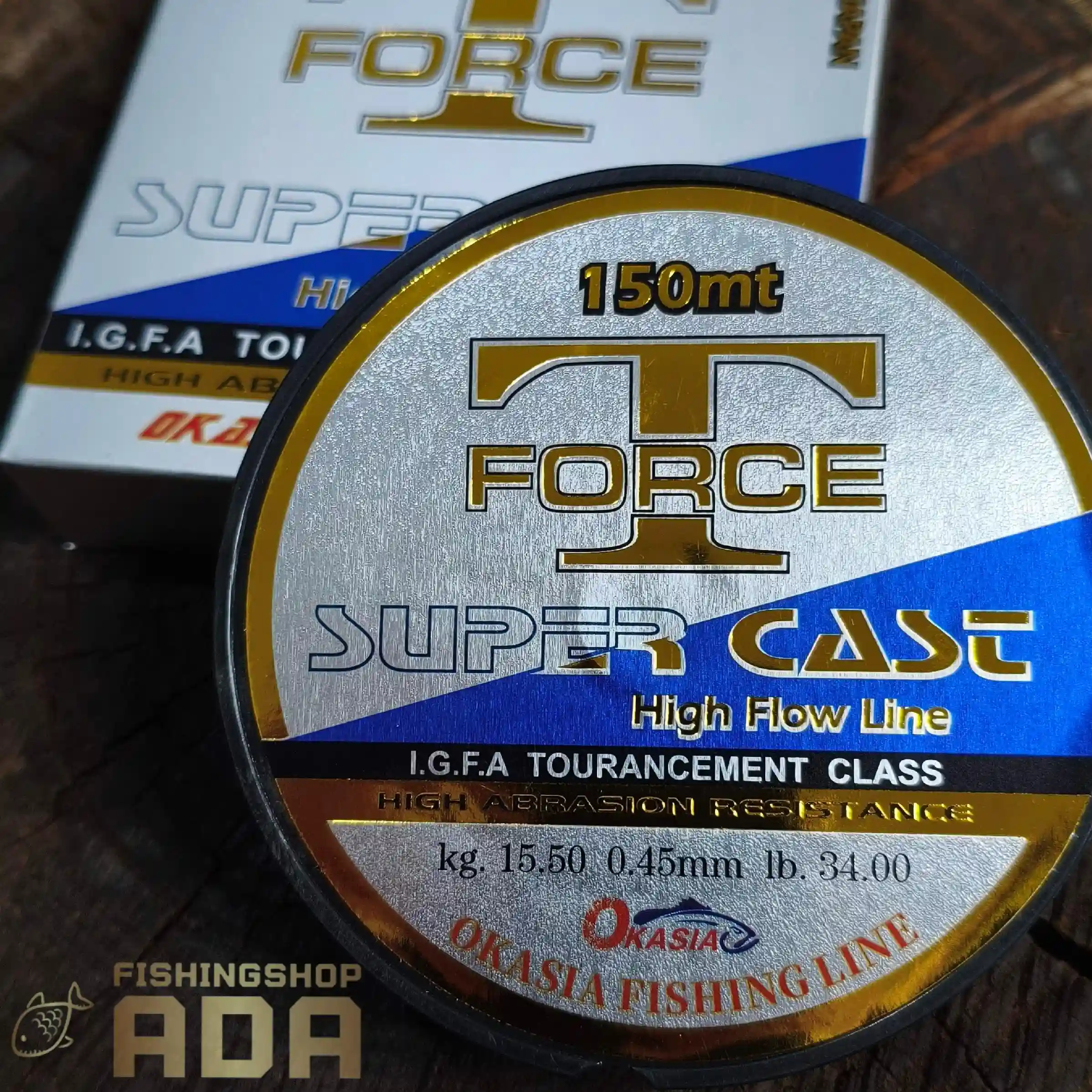 نخ ماهیگیری نایلونی اوکاسیا مدل تی فورس 0.45mm - 150m